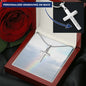 Summer Jewelry, Personalized Gift, Cross Necklace, Waterproof, Stainless Steel, 14k White Gold