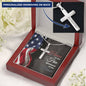Home Of The Free Because Of The Brave Cross Necklace - Personalized