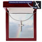 Summer Jewelry, Personalized Gift, Cross Necklace, Waterproof, Stainless Steel, 14k White Gold