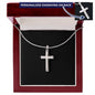Mens Personalized Cross Necklace, Man Cross Necklace, Cross Necklace Man, Mens Silver Cross, Waterproof Necklace, Stainless Steel Cross Gift