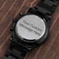 Personalized Black Stainless Steel Quality Luxury Quartz Watch