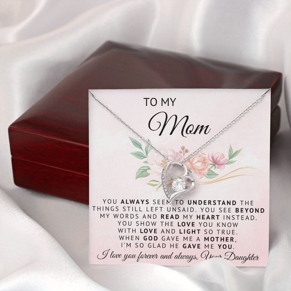 To My Mom | God Gave Me A Mother | Forever Love Necklace