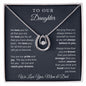 Gift for Daughter from Mom and Dad, Graduation Gift for Daughter To Our Daughter Necklace Love To Daughter Birthday College Graduation Gift