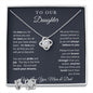 Gift for Daughter from Mom and Dad, Graduation Gift for Daughter To Our Daughter Necklace Love To Daughter Birthday College Graduation Gift