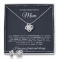 To My Beautiful Mom | God Gave Me A Mother | Love Knot Necklace amd Earrings