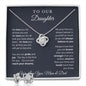 Gift for Daughter from Mom and Dad, Graduation Gift for Daughter To Our Daughter Necklace Love To Daughter Birthday College Graduation Gift