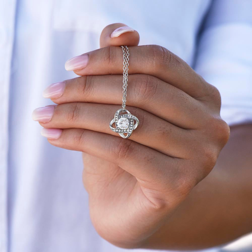To My Grandaughter | When God Gave Me A Grandchild | Love Knot Necklace