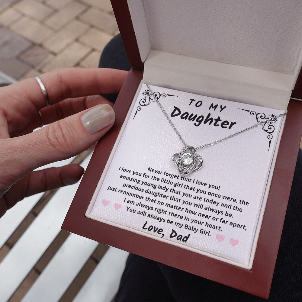 Gift for Daughter From Dad | My Baby Girl | Love Knot