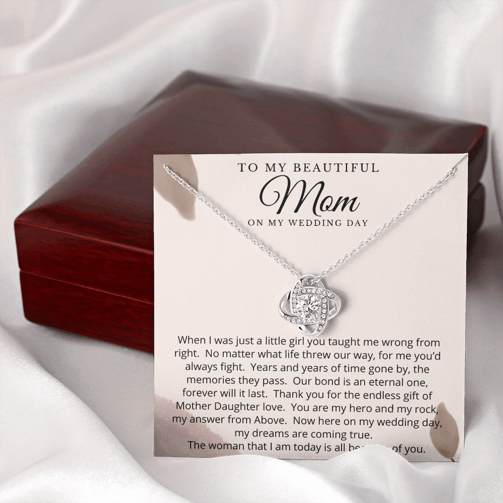 To My Beautiful Mom on My Wedding Day