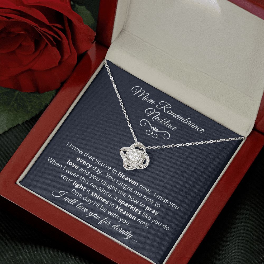 Mom Remembrance Necklace | Love Knot Necklace