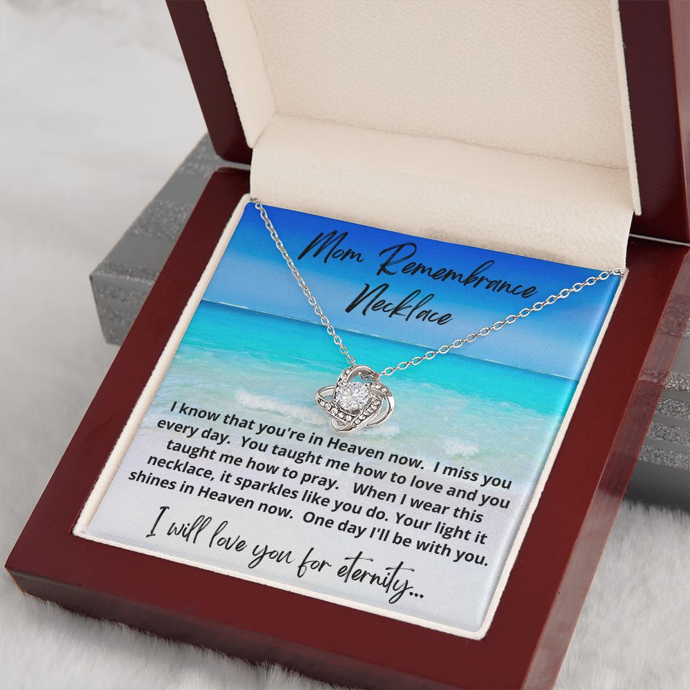 Mom Remembrance Necklace | Love Knot Necklace
