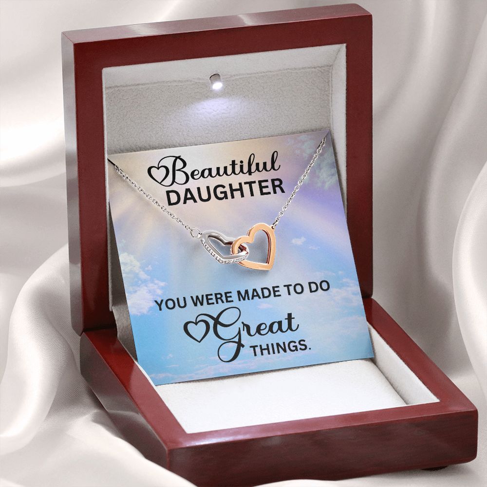 Gift for Daughter from Mom and Dad, Graduation Gift for Daughter To Our Daughter Necklace Love To Daughter Birthday College Graduation Gift