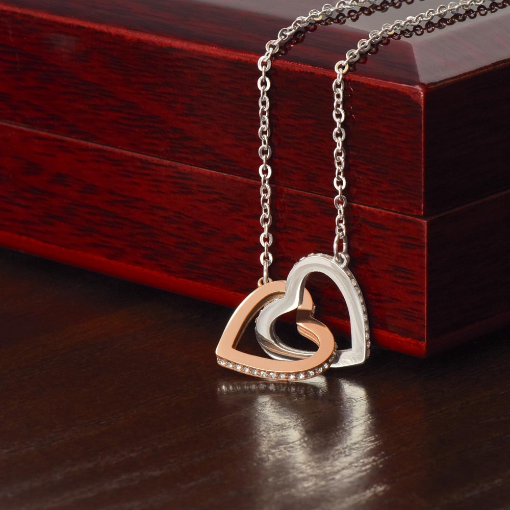 To My Loving Mom from Daughter | Everything I Am | Interlocking Hearts Necklace