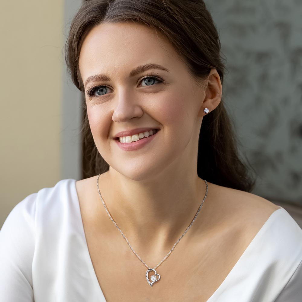 To My Mom | God Gave Me a Mother | Forever Love Necklace and Earring Set