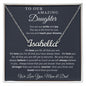 Gift for Daughter from Mom and Dad, Graduation Gift for Daughter To Our Daughter Necklace Love To Daughter Birthday College Graduation Gift