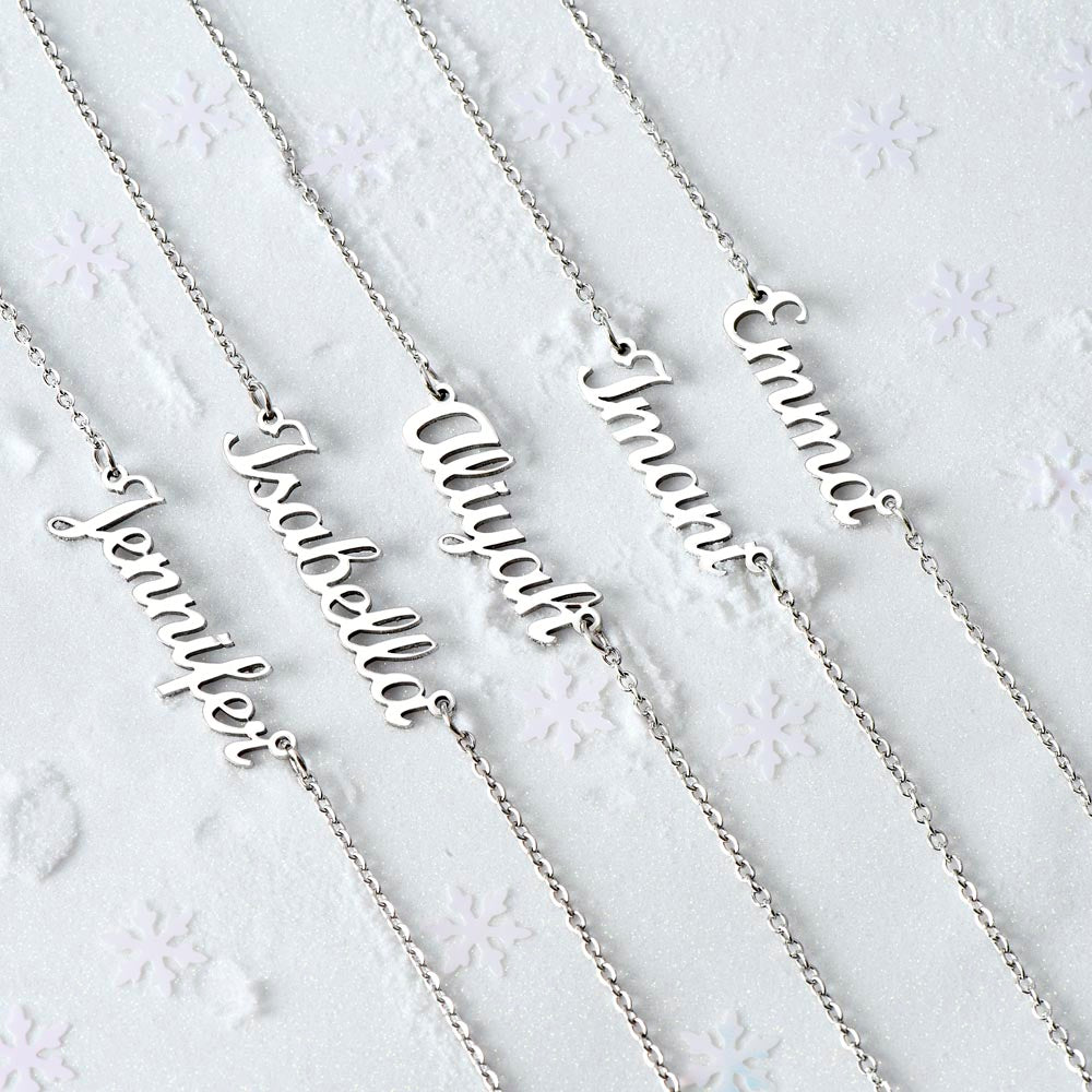 To My Beautiful Daughter | When God Gave Me A Daughter | Personalized Name Necklace