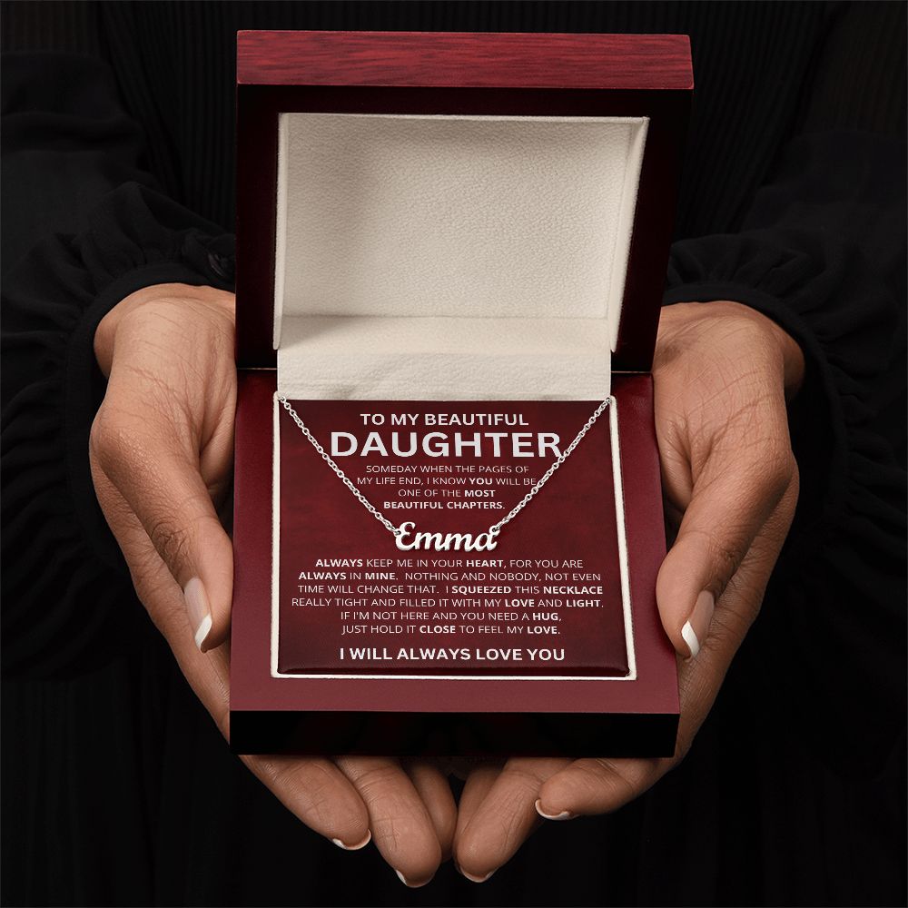 To My Beautiful Daughter | Name Necklace | Most Beautiful Chapter