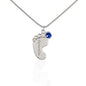 To Our Groovy Mom | Personalized Baby Feet Necklace with Birthstone