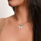 To Our Groovy Mom | Personalized Baby Feet Necklace with Birthstone