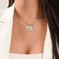 To Our Groovy Mom | Personalized Baby Feet Necklace with Birthstone