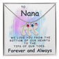 To Nana | Personalized Baby Feet Necklace with Birthstone