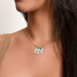To Our Groovy Mom | Personalized Baby Feet Necklace with Birthstone
