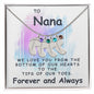 To Nana | Personalized Baby Feet Necklace with Birthstone