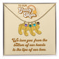 To Our Groovy Mom | Personalized Baby Feet Necklace with Birthstone