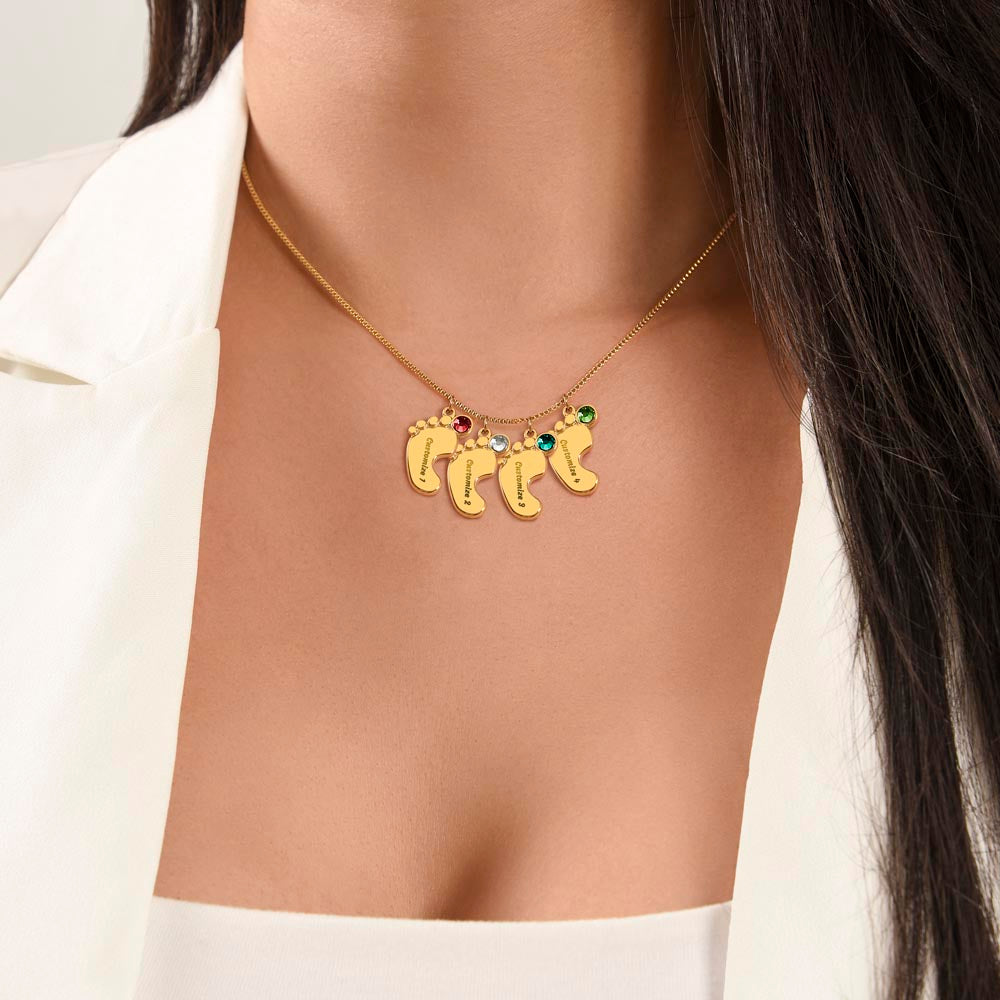 To Nana | Personalized Baby Feet Necklace