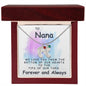 To Nana | Personalized Baby Feet Necklace with Birthstone
