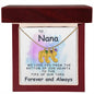 To Nana | Personalized Baby Feet Necklace with Birthstone