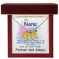 To Nana | Personalized Baby Feet Necklace with Birthstone