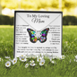 To My Loving Mom - Love Knot - White BG