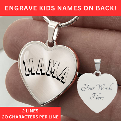 Mama Necklace - Engraved with Kids Names