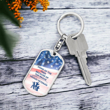 Proud Veteran Keychain - Personalized