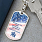 Proud Veteran Keychain - Personalized