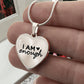 I am Enough Heart Necklace - Engraved