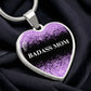 Badass Mom Heart Pendant Necklace