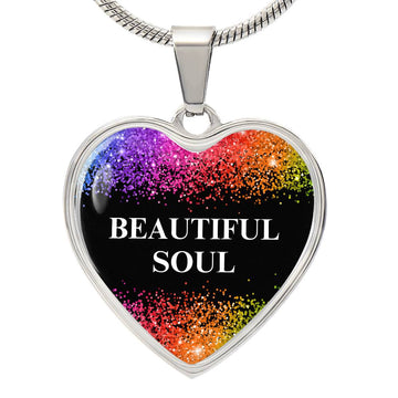 Beautiful Girl Graphic Heart Pendant Necklace