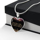 Beautiful Girl  Engraved Heart Pendant Necklace