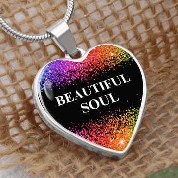 Beautiful Girl Graphic Heart Pendant Necklace