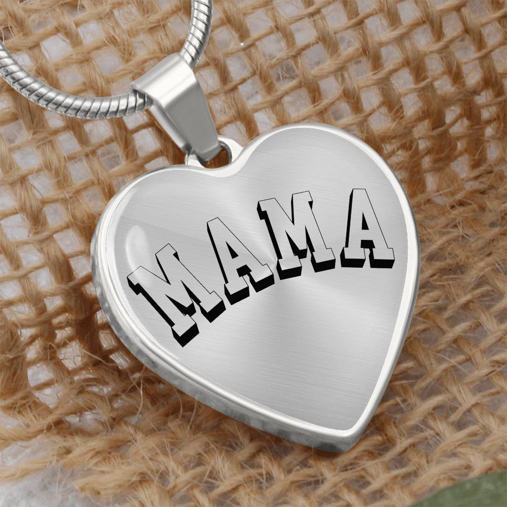 Mama Necklace - Engraved with Kids Names - g