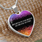 Believe In Yourself Engraved Heart Necklace
