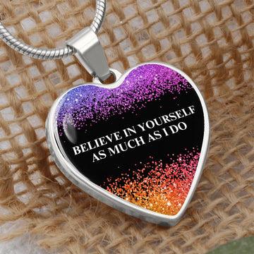 Believe In Yourself Engraved Heart Necklace