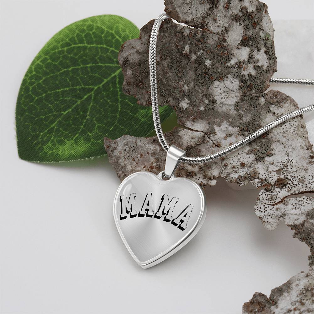 Mama Necklace - Engraved with Kids Names - e