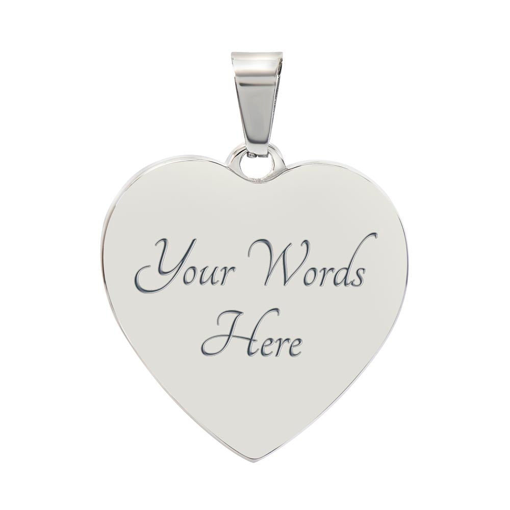 Beautiful Girl You Were Made To Do Great Things Engraved Heart Necklace