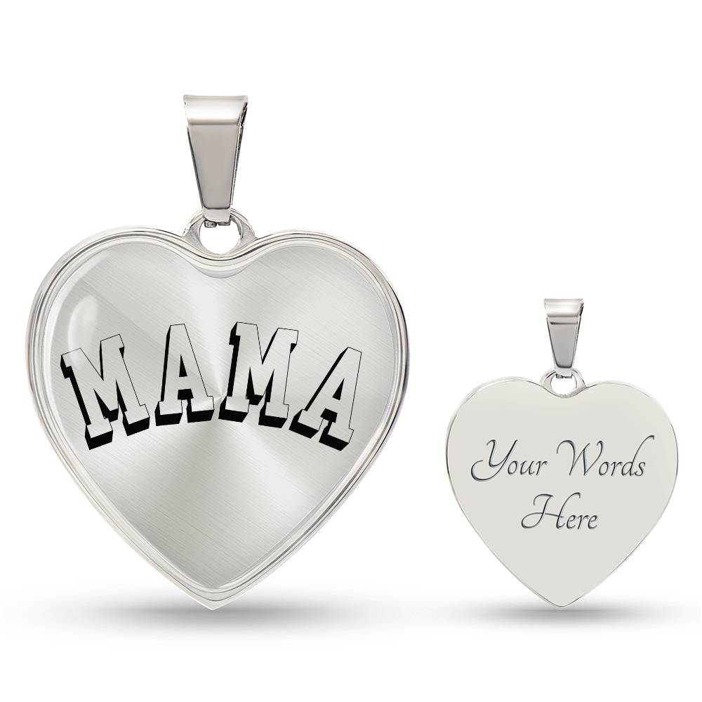Mama Necklace - Engraved with Kids Names - g