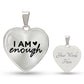 I am Enough Heart Necklace - Engraved