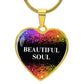 Beautiful Girl Graphic Heart Pendant Necklace