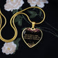 Beautiful Girl  Engraved Heart Pendant Necklace